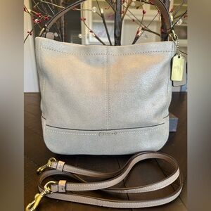 Coach Park Gold Suede Mini Duffel Crossbody